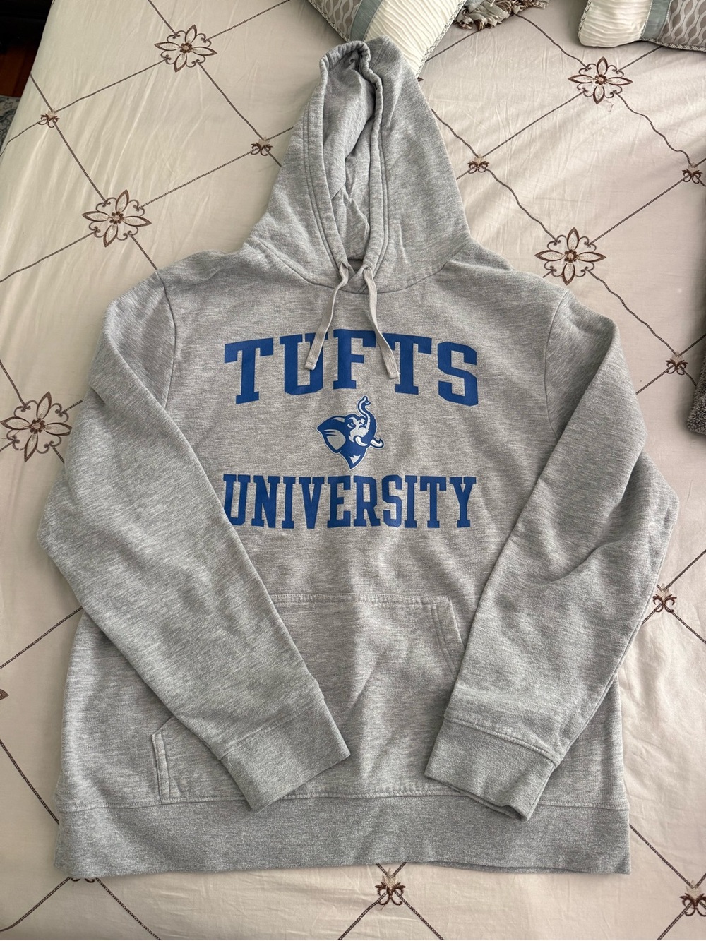 Fanatics Tufts University Gray and Blue Hoodie Sweatshirt